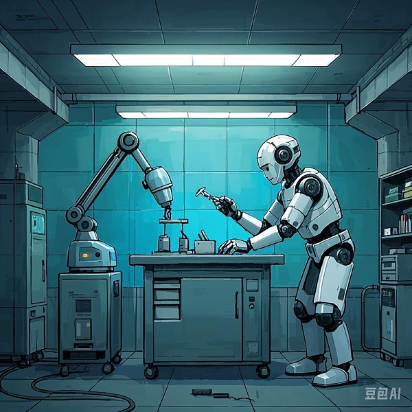 生成機(jī)器人干活圖片